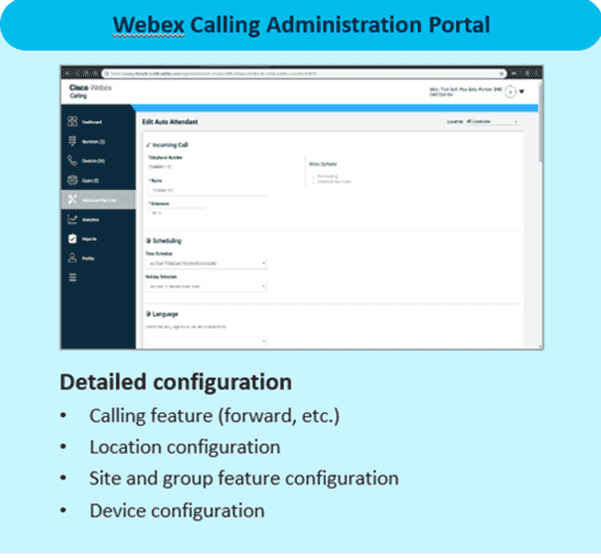 Webex Calling Administration Portal